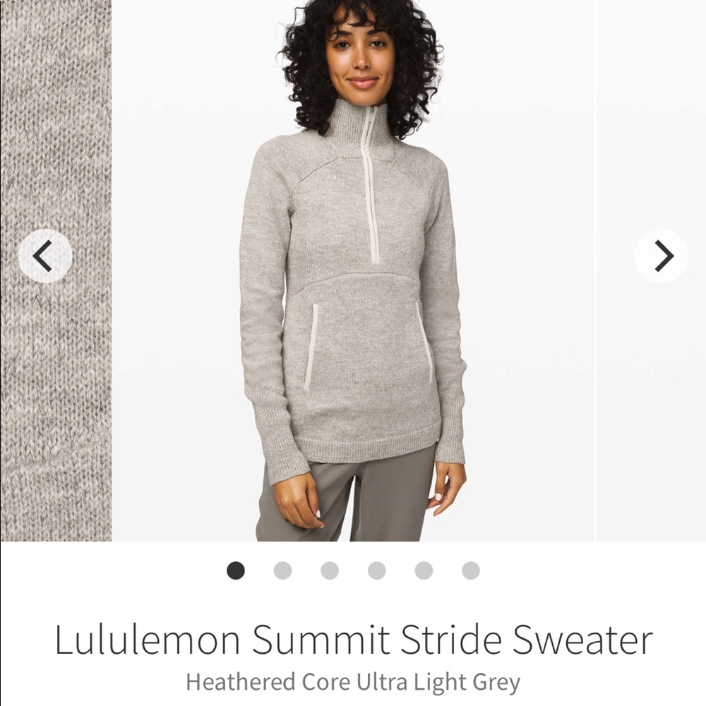 Lululemon Summit Stride Sweater - Heather Gray